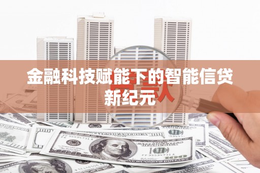 沙坡头金融科技赋能下的智能信贷新纪元