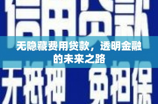 沙坡头无隐藏费用贷款，透明金融的未来之路