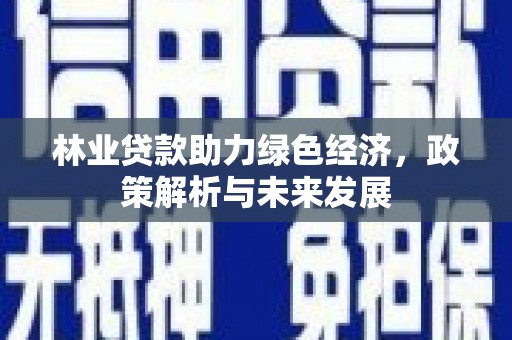 沙坡头林业贷款助力绿色经济，政策解析与未来发展