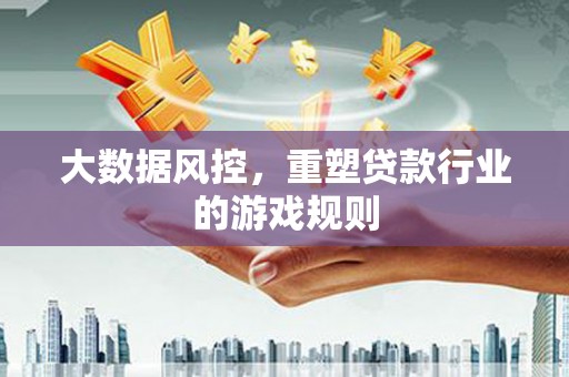 沙坡头大数据风控，重塑贷款行业的游戏规则