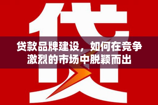 沙坡头贷款品牌建设，如何在竞争激烈的市场中脱颖而出