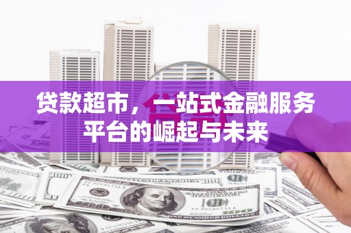 沙坡头贷款超市，一站式金融服务平台的崛起与未来