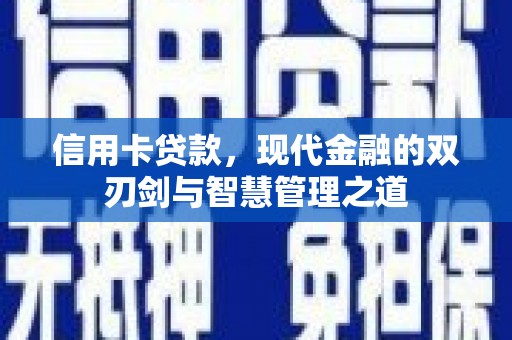 沙坡头信用卡贷款，现代金融的双刃剑与智慧管理之道
