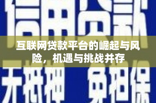 沙坡头互联网贷款平台的崛起与风险，机遇与挑战并存