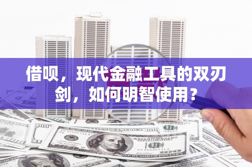 沙坡头借呗，现代金融工具的双刃剑，如何明智使用？