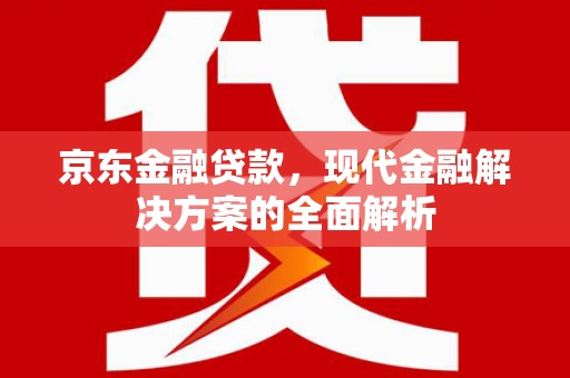 沙坡头京东金融贷款，现代金融解决方案的全面解析