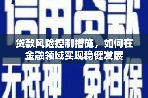 沙坡头贷款风险控制措施，如何在金融领域实现稳健发展