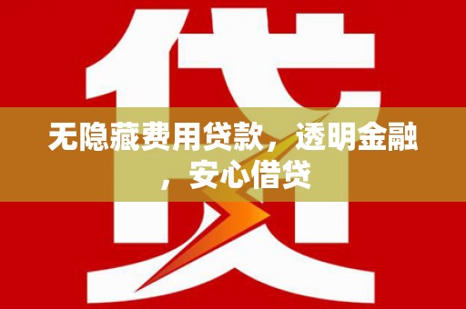 沙坡头无隐藏费用贷款，透明金融，安心借贷