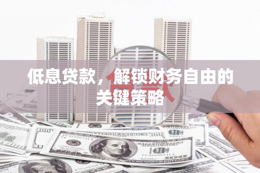 沙坡头低息贷款，解锁财务自由的关键策略
