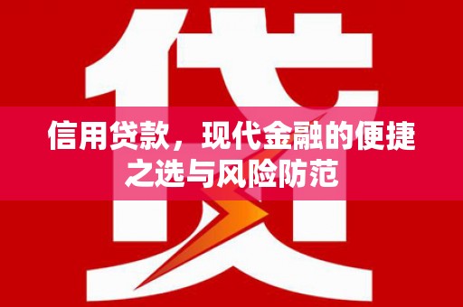 沙坡头信用贷款，现代金融的便捷之选与风险防范