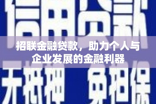 沙坡头招联金融贷款，助力个人与企业发展的金融利器