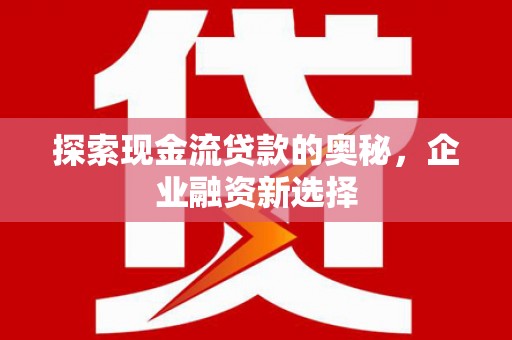 沙坡头探索现金流贷款的奥秘，企业融资新选择