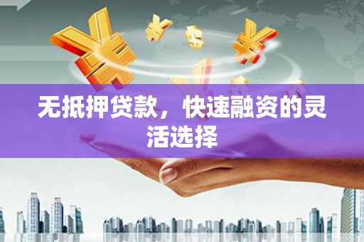 沙坡头无抵押贷款，快速融资的灵活选择