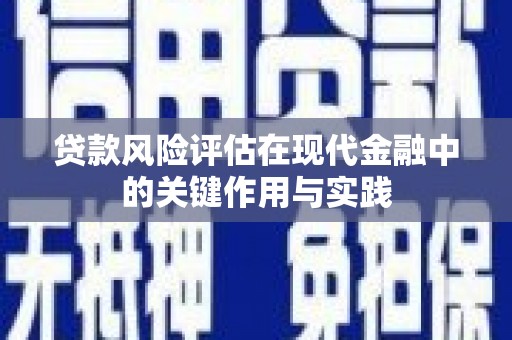 沙坡头贷款风险评估在现代金融中的关键作用与实践