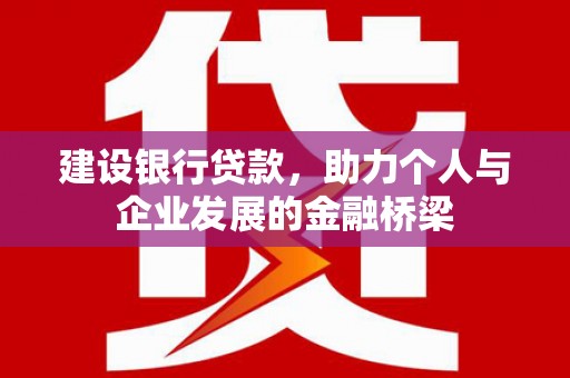 沙坡头建设银行贷款，助力个人与企业发展的金融桥梁
