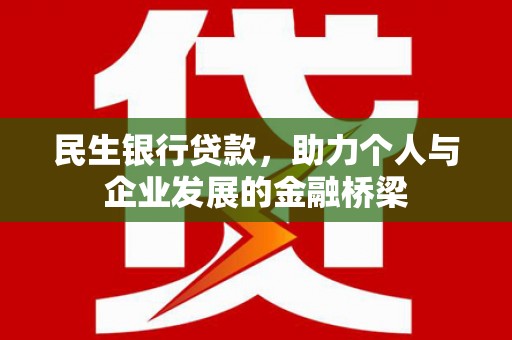 沙坡头民生银行贷款，助力个人与企业发展的金融桥梁