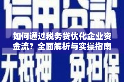 沙坡头如何通过税务贷优化企业资金流？全面解析与实操指南