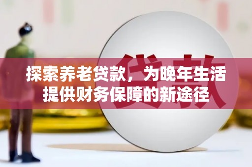 沙坡头探索养老贷款，为晚年生活提供财务保障的新途径