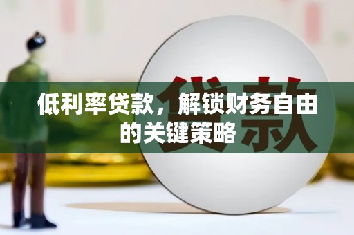 沙坡头低利率贷款，解锁财务自由的关键策略