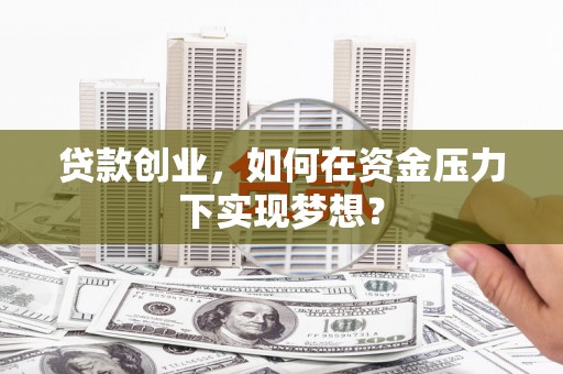 沙坡头贷款创业，如何在资金压力下实现梦想？