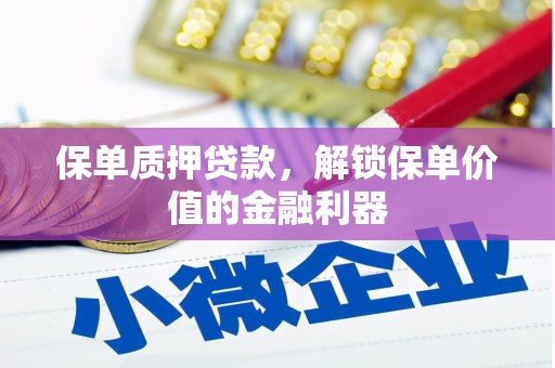沙坡头保单质押贷款，解锁保单价值的金融利器