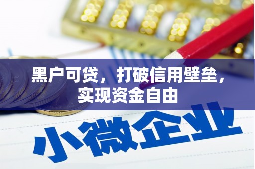 沙坡头黑户可贷，打破信用壁垒，实现资金自由
