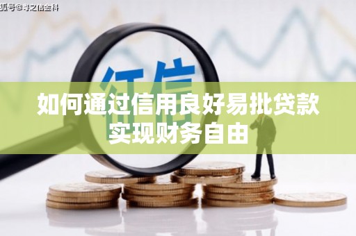 沙坡头如何通过信用良好易批贷款实现财务自由