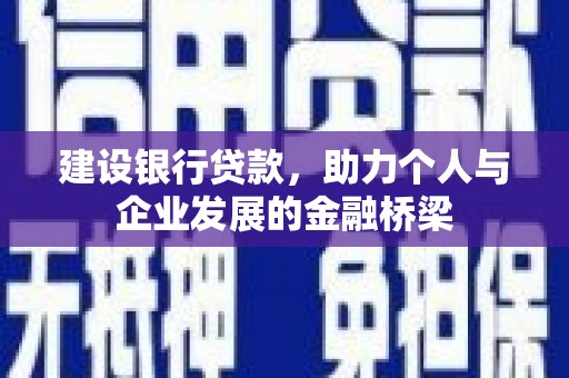 沙坡头建设银行贷款，助力个人与企业发展的金融桥梁