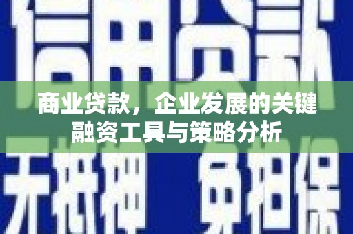 沙坡头商业贷款，企业发展的关键融资工具与策略分析