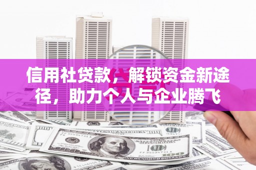 沙坡头信用社贷款，解锁资金新途径，助力个人与企业腾飞