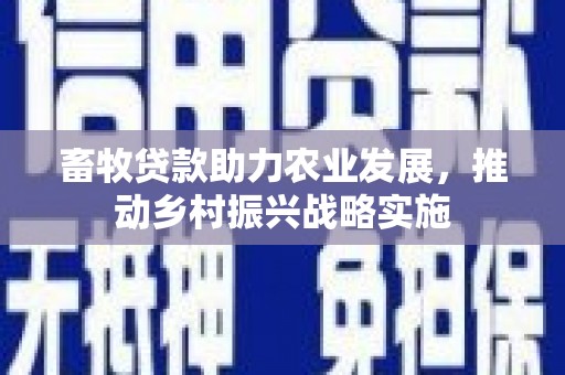 沙坡头畜牧贷款助力农业发展，推动乡村振兴战略实施
