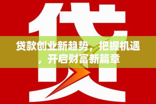 沙坡头贷款创业新趋势，把握机遇，开启财富新篇章