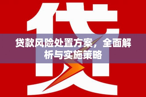 沙坡头贷款风险处置方案，全面解析与实施策略