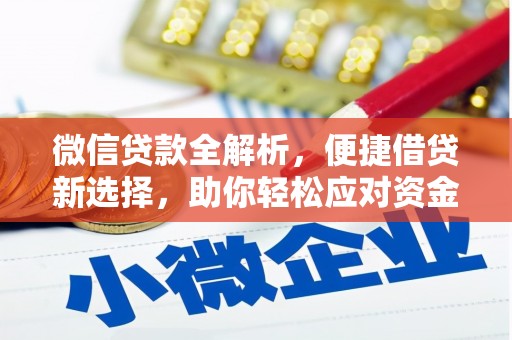沙坡头微信贷款全解析，便捷借贷新选择，助你轻松应对资金需求